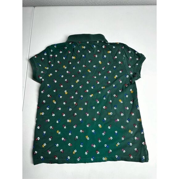 Tommy Hilfiger Girls Green Polo Floral Print Cotton Blend Size L (12-14) - Picture 6 of 8